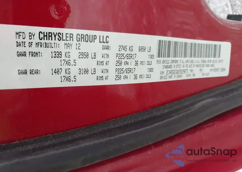 2012 Dodge Grand Caravan R/T from USA, damaged, VIN 2C4RDGEG8CR329873